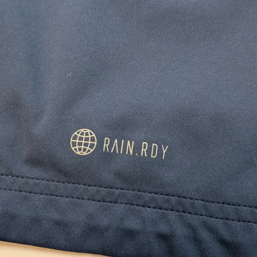 Adidas RAIN.RDY Golf Rain Jacket Men's M Navy Blue Waterproof 1/4 Zip Pullover